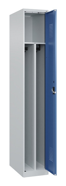 C+P Spind Evolo PLUS, 1 Abteil, 1850x300x500mm, 7035/5023, Verschluss Zylinderschloss, 049000-10F S10035