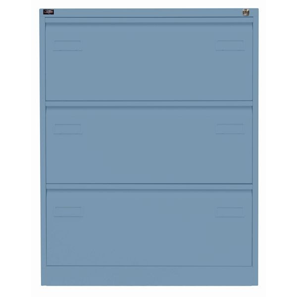 Bisley LIGHT Hängeregistraturschrank LIGHT, doppelbahnig, 3 HR-Schubladen, 605 blau, CDF3605