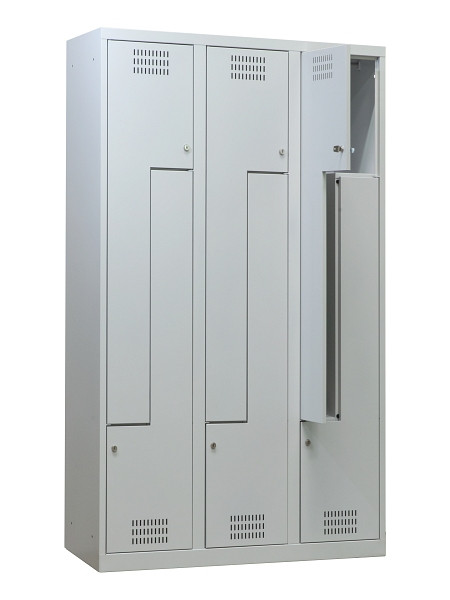 C+P Z-Spind, 3 Abteile, 1800x900x490mm, 7035/7035, 9-8023-306 S10000
