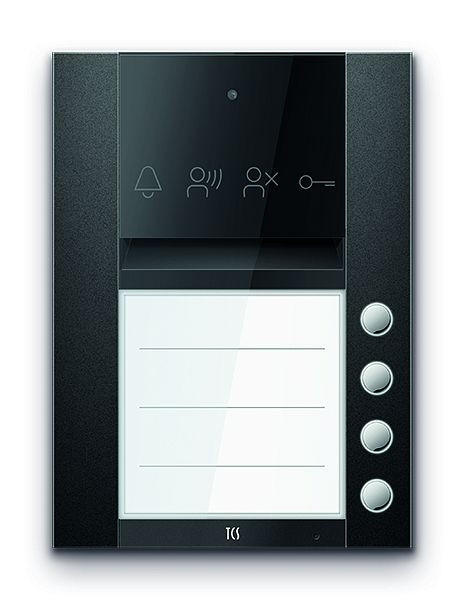 TCS Türkontrollsystem PES PRO Audio Außenstation 4T 1 Spalte AP RAL7016 anthrazitgrau, ASA110104-0017