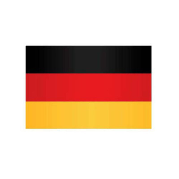 Stein HGS Nationalflagge Deutschland (ohne Wappen), 400 x 150 cm (Hochformat), mit Kunststoff-Karabiner, FlagTop 160 g/m², für Fahnenmasten ab 8 m, ohne Hohlsaum, 26037