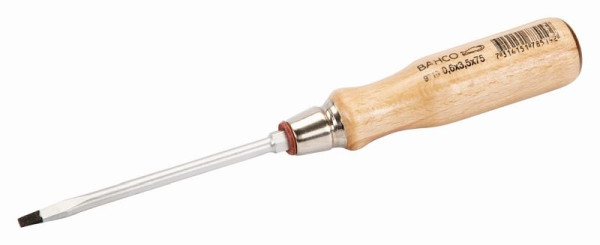 Bahco Schraubendreher, Holzgriff, Schlitz, 3,5 mm, 170 mm, 9710-3.5-75