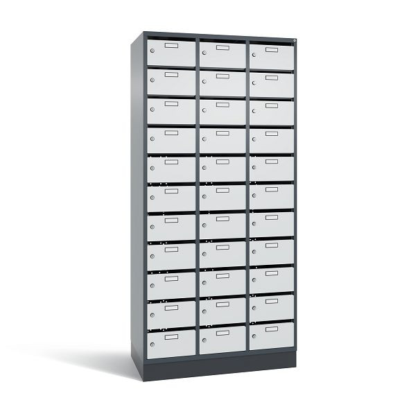 C+P Verteilerschrank 33 Fächer, H1950xB920xT490 mm, Anthrazit/Grau, 8170-311 S10127