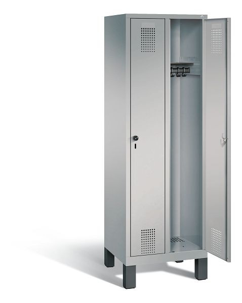 C+P Garderobenschrank Evolo, H1850xB610xT500mm, Farbe: Weißaluminium, 48010-20 S10031