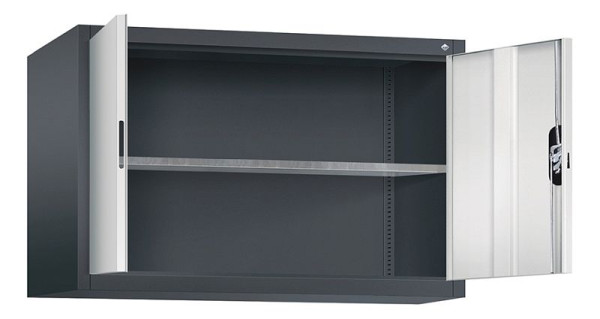 C+P Aufsatzschrank Acurado, H790xB1200xT500mm, Farbe: Schwarzgrau / Lichtgrau, Muldengriff, 9485-009 S10104