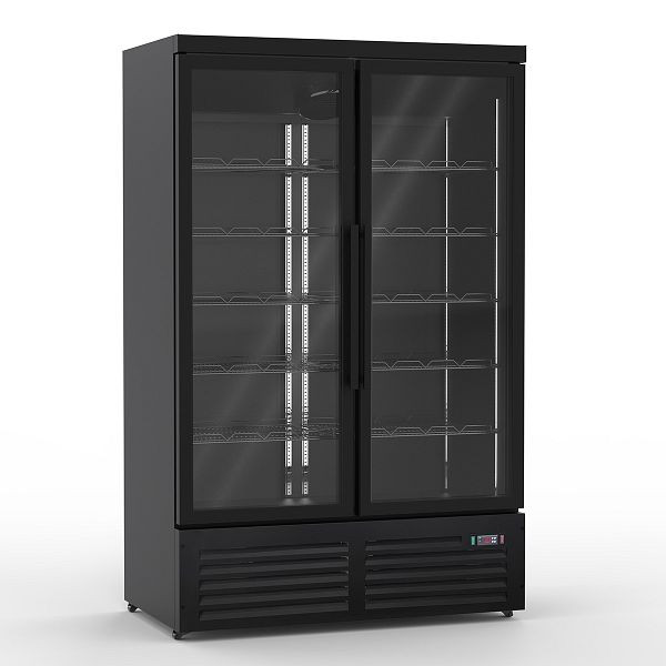 A&S Polarny Tiefkühlschrank mit 1250 Liter, schwarz, 1253 x 710 x 2030 mm, TKS-1038-N