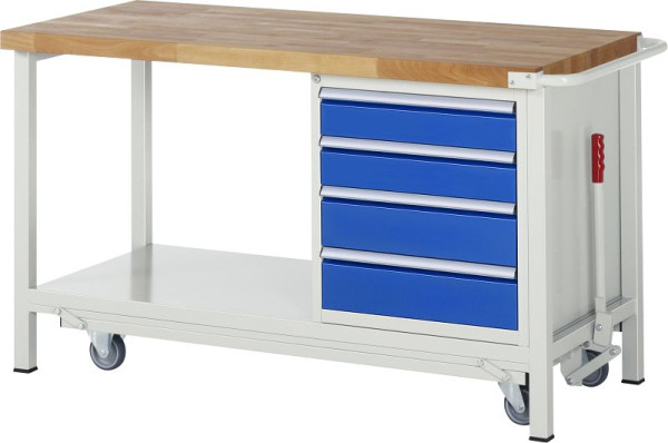 RAU Absenkbare Werkbank 8000 - Modell 8162, B1500 x T700 x H880 mm, 15-8162A6-157B4F.11