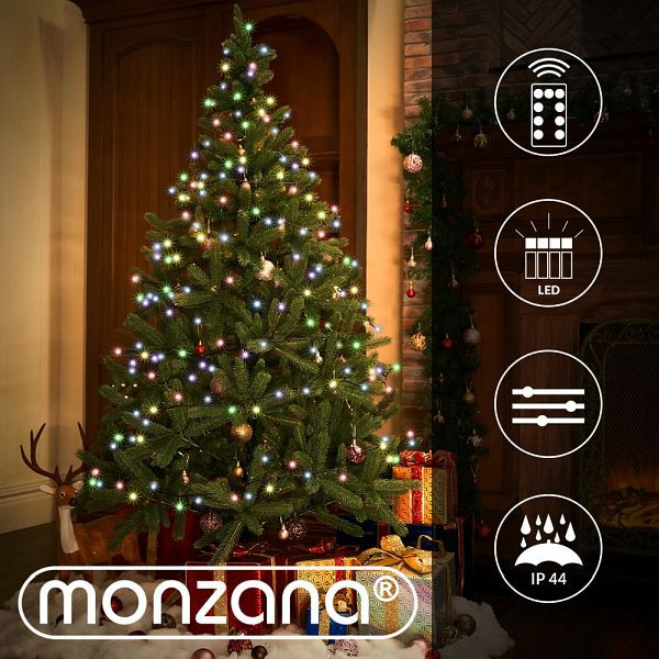 monzana Lichterkette Weihnachten Bunt 40m Fernbedienung, 109472