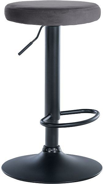 CLP Barhocker Ponte Samt schwarz, dunkelgrau, 322038