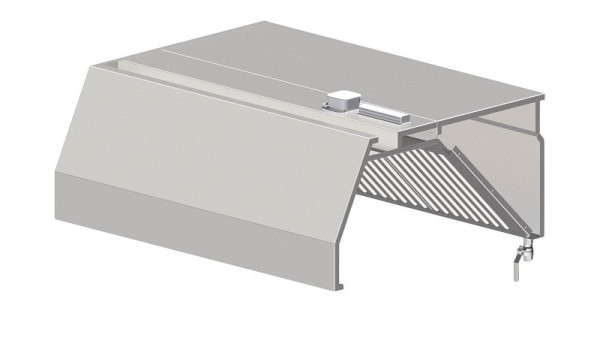 Stalgast Wandhaube, trapezform 2700 mm x 900 mm mit Flammschutzfilter Typ B, WH27901