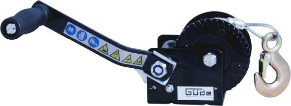 Güde Seilwinde 360 kg 10 m, Befestigungsplatte LxB: 95 x 92 mm, 55125, 4015671551252