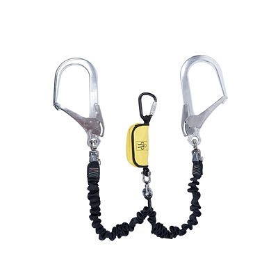 Preising Y-Verbindungsmittel mit 3 Wirbeln, Karabiner 1483-110+1502, 1,9 m, 140 kg, Gewebeschlauch mit Elastikband, 1542_1483-110_3W_1502-019