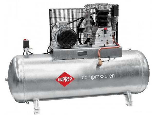Airpress Kompressor G 1500-500 Pro 11 bar 10 PS/7.5 kW 859 l/min 500 l galvanisiert, 369673