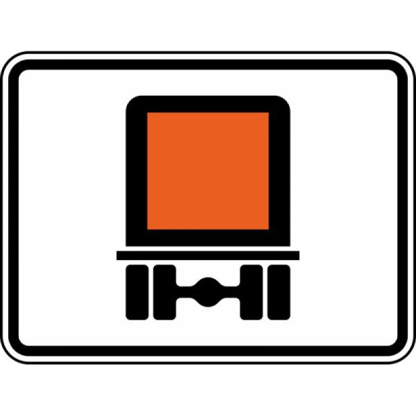 Stein HGS Streckenvebot für den Transport von gefährlichen Gütern auf Straßen Nr. 1052-30, 562x750mm /RA2/Alform, mit Bohrung nach IVZ-Norm, 1052-30-322-2