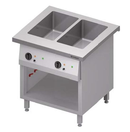 Stalgast Bain-Marie-Station "Free Flow" 4x GN1/1-Becken, 1465x735x880 mm Edelstahlabdeckung, FF14109