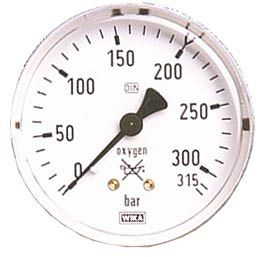 ELMAG Flaschendruckmanometer (Sauerstoff) für Druckregler zu Stahlflasche, 59698