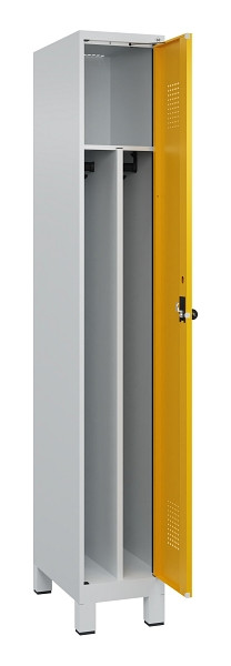 C+P Spind Evolo PLUS, mit Füßen, 1 Abteil, 1950x300x500mm, 7035/1004, Verschluss Drehriegel, 049010-10F S10000
