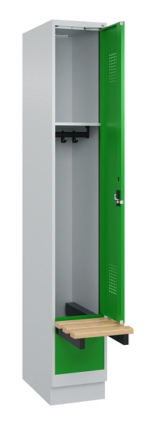 C+P Spind Evolo PLUS, 1 Abteile, 1950x300x815mm, 7035/6037, Zylinderschloss, 049040-10 S10038