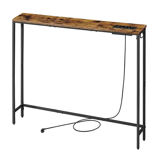 SONGMICS Konsolentisch, Vintagebraun, 100x15x80 cm, LNT079K02