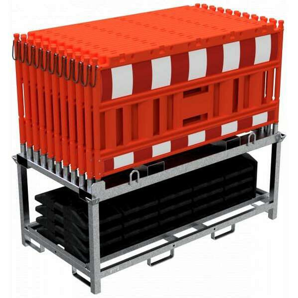 Schake Absperrschrankengitter SET2, 1x Lager- und Transporttraverse für Absperrschrankengitter, 20x Schake-Absperrschrankengitter, 33420K-O-SET2
