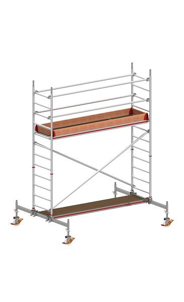 HYMER Fahrgerüst nach DIN EN 1004 mit Comfortaufbau, Rahmenteilbreite 0,80 m, Bühnenlänge 2,95 m, Reichhöhe 4,60 m, 817104