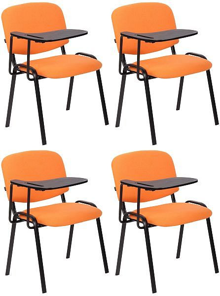 CLP 4er Set Stühle Ken mit Klapptisch Stoff, orange, 324999