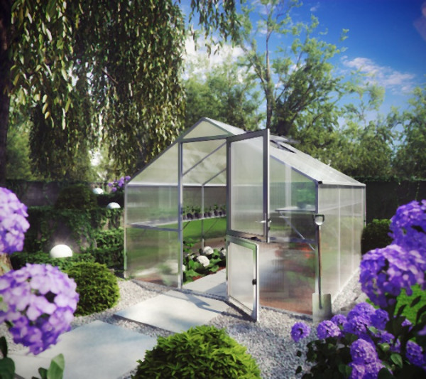 KGT Gewächshaus Orchidee III, pressblank, 3.23 x 2.97 x 2.33 m, 12300000