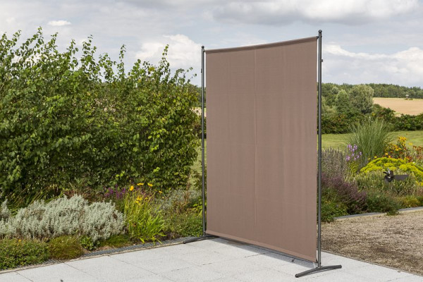 Merxx Sichtschutz Textil, 157 x 190 cm, 1 Segment, taupe, Stahlgestell mit Textilbespannung, 26933-325