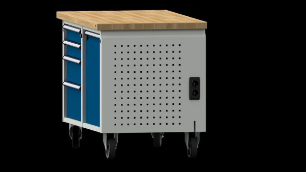 ANKE Werkbänke Systempaneel mit Energieversorgung, 523 x 32 x 638 mm, RAL 7035, für Werkstattwagen Serie V, 900.371