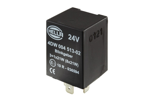 HELLA Blinkgeber, 24V, 4-polig, gesteckt, elektronisch, 4DW 004 513-021