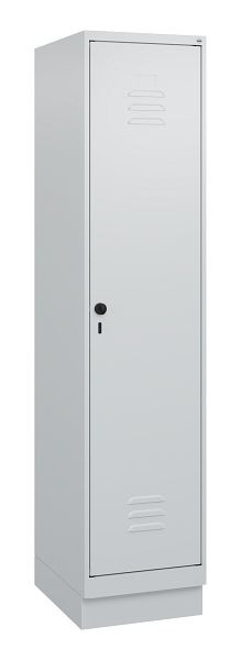 C+P Umkleidespind Classic PLUS, Sockel, 1800x400x500mm, 7035/7035, Drehriegel, 0800207-12 S10009