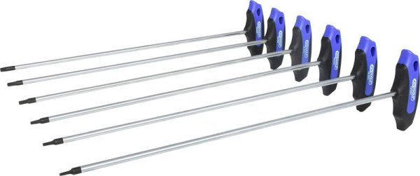 KS Tools T-Griff-Torx-Winkelstiftschlüssel-Satz, 6-teilig, 158.8050