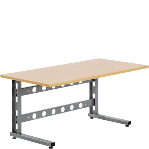 BITO TEC Schreibtisch 150kg RAL9007 Set, 19295, 4250692930468