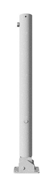 Schake Absperrpfosten Typ 476FU+1 umlegbar, mit Dreikantverschluss, zum Aufdübeln, Ø 76mm, feuerverzinkt, mit 1 Öse, 476FU+1