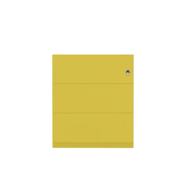 Bisley Rollcontainer Note™, 3 Schubladen, Tiefe 565 mm, Griffleiste, 677 tickleweed, NWA59M7SSS677