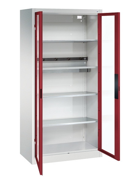 C+P Akkuladeschrank Serie 89, H1950xB930xT500mm, 7035/3003,1 Elektroboden, 3 Einlegeböden, 8921-055E1 S10065
