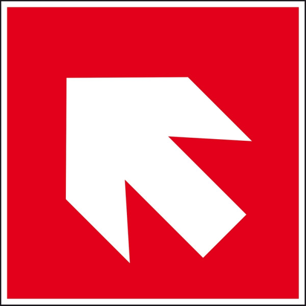 Eichner Brandschutzschild "Richtungsangabe schräg aufwärts/abwärts", B x H: 15 x 15 cm, Aluminium, langnachleuchtend HI 150, 9225-13075-015