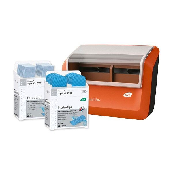 WERO Smart Box Pflasterspender gefüllt mit AquaFlex Detect Pflaster, 180766