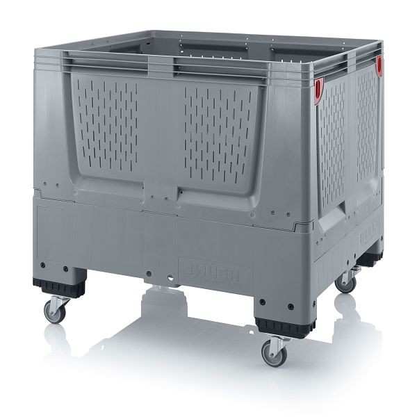 Auer Klappbare Big Boxen mit Lüftungsschlitzen, LxBxH: 120 x 100 x 114 cm, 4 Räder, KLO 1210R