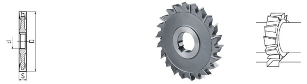 ELMAG HSS Co5-Scheibenfräser DIN 885A, Ø 100 x 20 x 32, feingezahnt, 74332