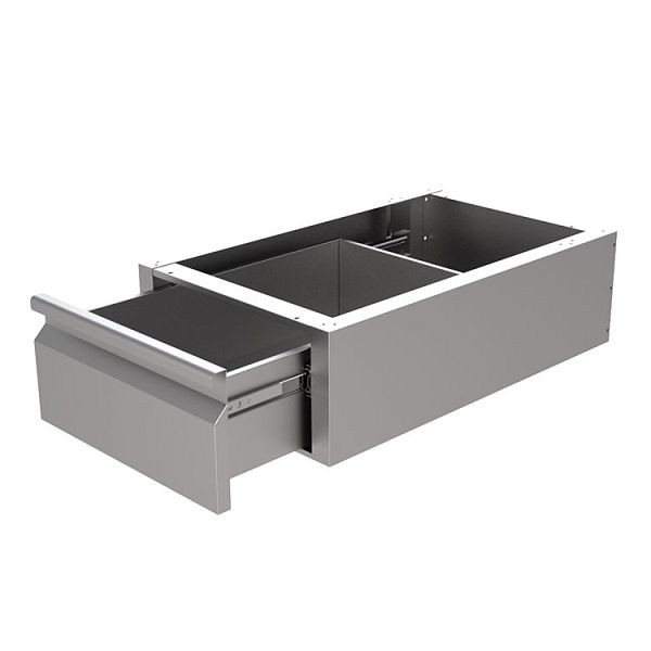 Gastro-Inox Edelstahl Schublade-Unterbaumodul, 400x580x200mm, geeignet für Tische mit einer Tiefe von 60 cm, 301.701