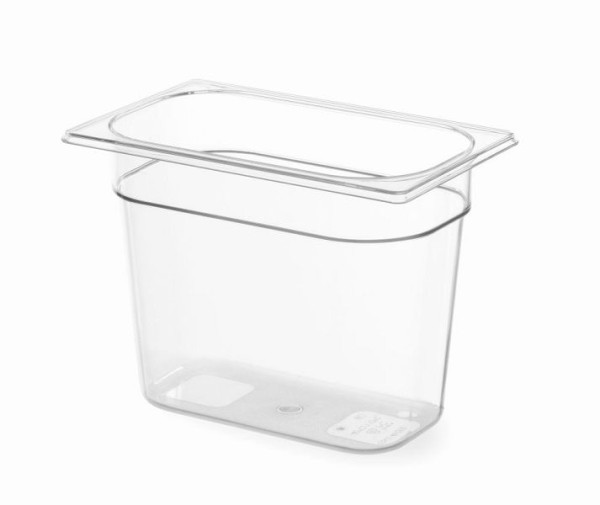 Hendi GN Behälter 1/4, 5,5 L, PC (Polykarbonat), LxBxH: 265x162x200 mm, Transparent, 861608