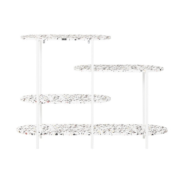 SoBuy Konsolentisch für den Flur mit 4 Fächern Weiß 120x40x86 cm, Modern, FSB89-W