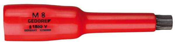 GEDORE VDE-Schraubendrehereinsatz 3/8" XZN M8, 2-fach Check-Tool Isolierung, 2946564