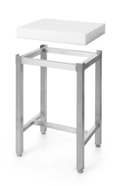 Hendi Hackblock aus Polyethylen mit Untergestell, LxBxH: 500x400x800 mm, 505687
