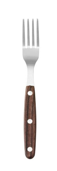 Hendi Steakgabel Profi Line, Edelstahl Holzgriff, VE: 6 Stück, 783078