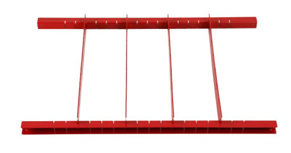 Metra Schubladeneinteiler, rot - Set, für Werkstattwagen, 2 + 4 Einteilerbleche, 10288