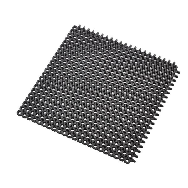 Notrax Master Flex D12 Außenbereiche – Matten für Projekte und Installationen 592, Schwarz, 50cm x 50cm, VE: 10 Stück, 592B0050OB