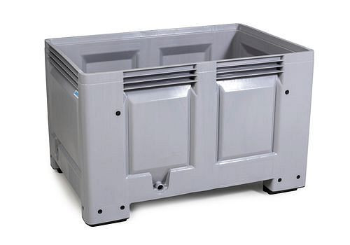 DENIOS Palettenbox PB 8-F aus Kunststoff, mit 4 Füßen, 535 Liter Volumen, 117-880