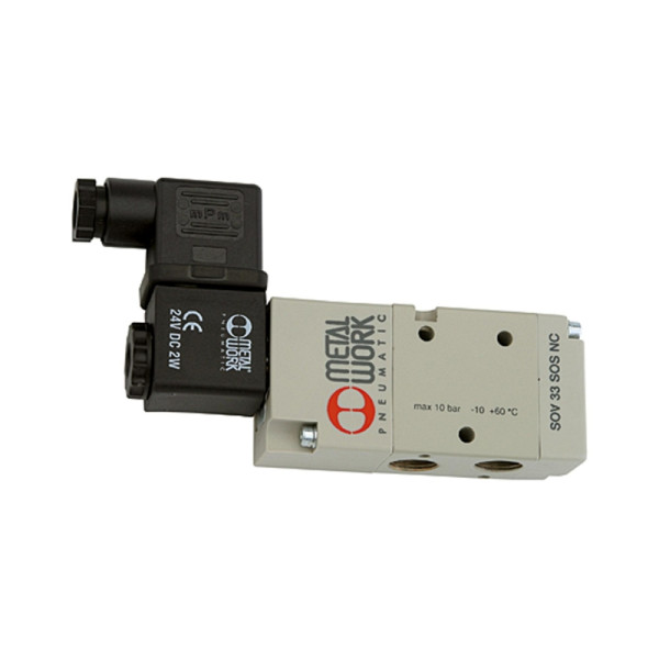 Metal Work 3/2-Wegeventil, elektropneumatisch, monostabil, G1/2, stromlos geschlossen, 110 V AC, 145934